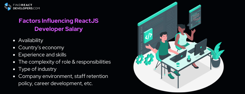 factors that make impact on react js developer salary